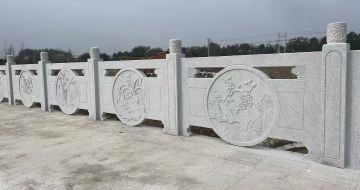 毕节芝麻白河道栏杆 石材栏杆