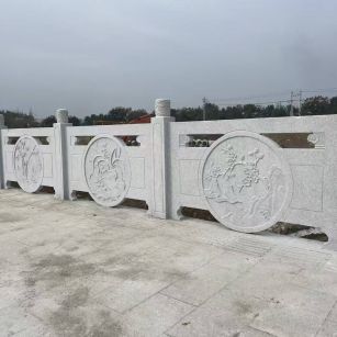 毕节芝麻白河道栏杆 石材栏杆