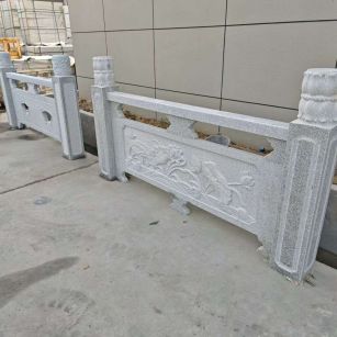 毕节芝麻白河道栏杆 石材栏杆