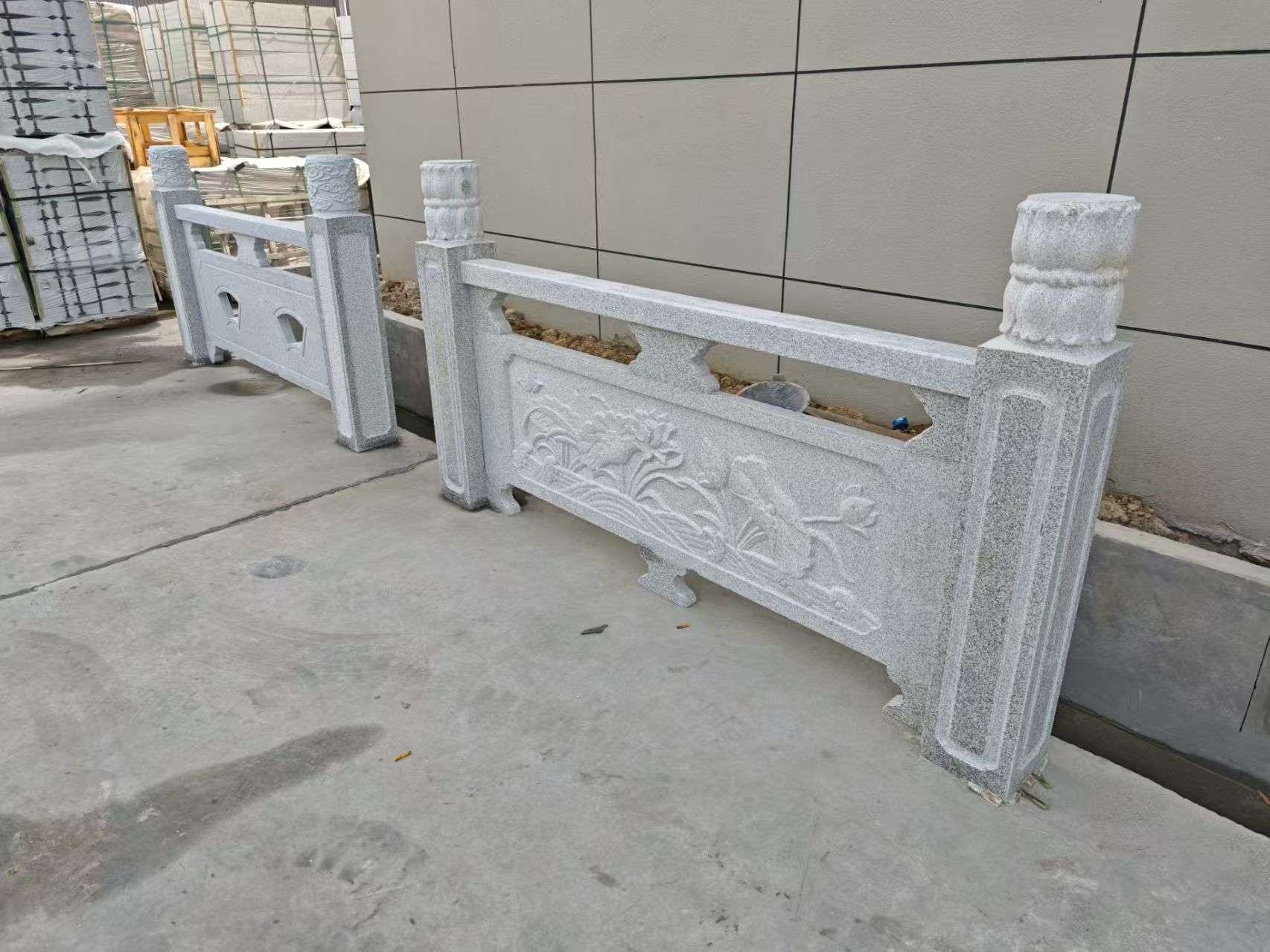 毕节芝麻白河道栏杆 石材栏杆